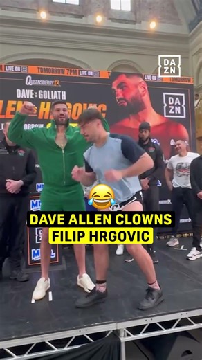 Dave Allen hilariously clowns Filip Hrgovic at their final face-off 😂