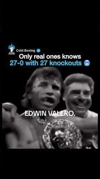 Edwin Valero was an undefeated Venezuelan boxer and two-weight world champion. 🥊
