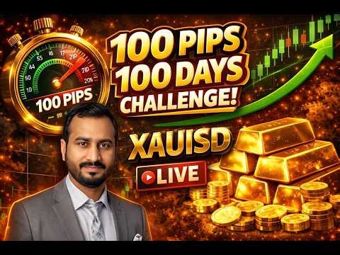 "100 Days of Forex: Live Trading Quest for 100 Pips Daily 📈💵 Tracking Each Day from Day 2 Onwards"