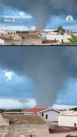 Powerful tornado strikes the Sicily coast