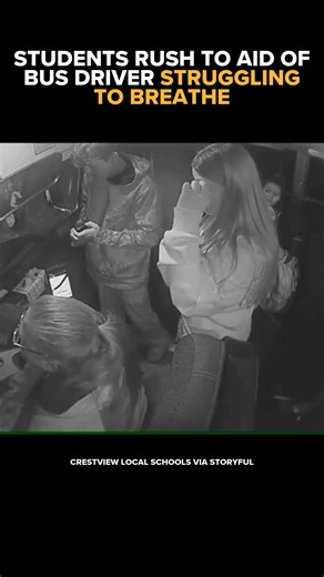 Students rushed to the aid of a bus driver who was struggling to breathe in Ohio, security footage shows. As reported by ABC News, the footage shows a third-grader, Catrina, walking up to the bus driver to ask if she was OK, before returning to the back of the bus to alert the other students that something was wrong. Catrina’s brother, seventh-grader Charlie, then grabs the driver’s radio to call for help. “We need help on 12th road. Bus 8, bus driver cannot breathe,” Charlie is heard saying. Th