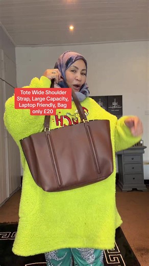 Tote Wide Shoulder Strap, Large Capacity, Laptop Friendly, Bag only £20 #TikTokMadeMeBuyIt #totebags #women #traveltok #bag