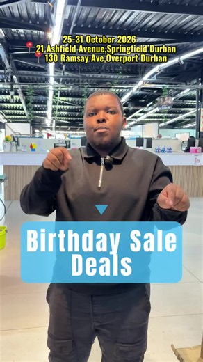 Birthday Sale bargain deals!! 25-31 October 2026 📍21 Ashfield Ave,Springfield 📍130 Ramsay Ave,Overport #birthdaysale #pulsetiles #trending #foryoupage #viral