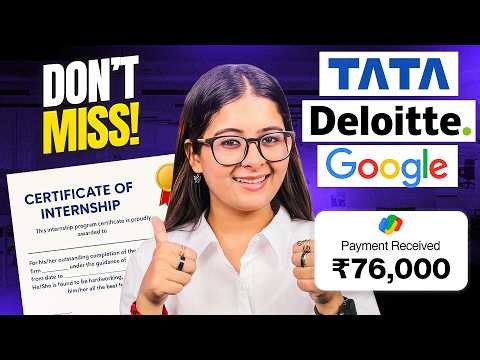 Google, Microsoft, TATA & Deloitte Offering FREE Internship 2026 | Apply Before It’s Gone