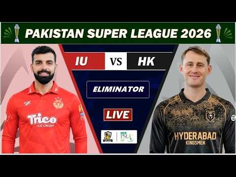 PSL LIVE : ISLAMABAD UNITED vs HYDERABAD KINGSMEN SEMIFINAL LIVE | IU VS HK LIVE COMMENTARY