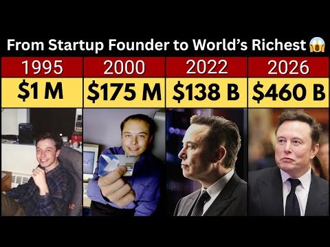 How Elon Musk’s Net Worth Grew From $1M to $460B (1995–2026 Timeline)
