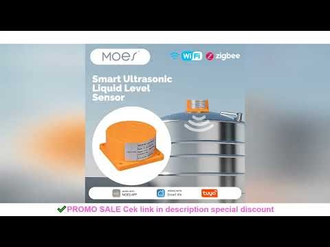 ??MOES WiFi/ZigBee Ultrasonic Water Level Detector - Smart Tank Monitor with Real-Time Alarms, Tuya