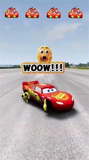 Small vs Big McQueen – Extreme Challenge! 😱🚗#mcqueen #mater #crazy #funny #games BEAMNG DRIVE GAME