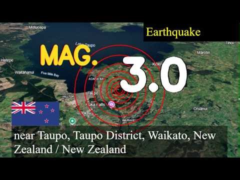 earthquake near Taupo, Taupo District, Waikato, New Zealand / New Zealand live updates today : 3.0 m