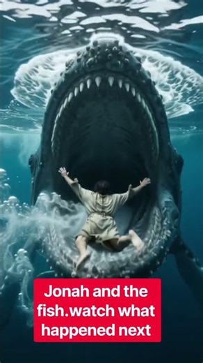 this is a video of how biblical Jonah was swallowed by a whale #ancienthistory #biblestories