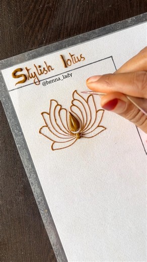 Stylish lotus Mehndi design || Easy lotus mandala henna #lotus #mandala #henna #art #easy #shorts
