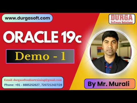 ORACLE 19c tutorials || Demo - 1 || by Mr. Murali On 29-12-2025 @11AM (IST)