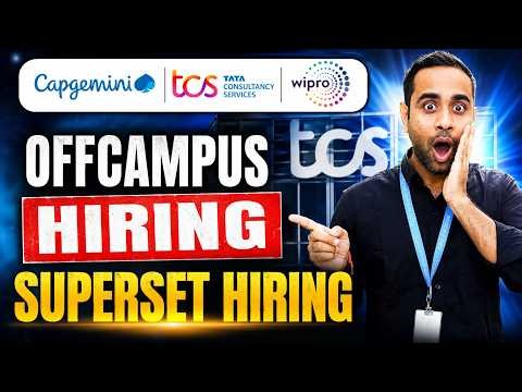 TCS, Capgemini & Wipro Hiring | Superset offcampus Hiring