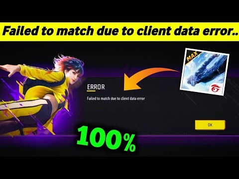 How to fix free fire failed to match due to client data error | Free Fire Rank Match Start Problem