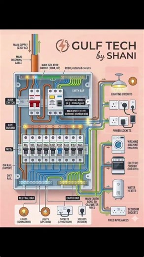 Complete House Distribution Board Explained! ⚡ MCB, RCBO, Busbar & Full DB Wiring Diagram