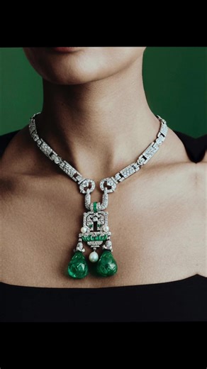 Christie’s Jewels Countdown to 2026! Featuring The Wimborne Family Collection, an exquisite array of Art Deco jewelry offered in London Jewels Online! The highlights of the Wimborne family collection are closely associated with the 1st Viscountess Wimborne (1880-1948), a celebrated beauty and one of Cecil Beaton’s earliest and grandest subjects. A later Beaton portrait photograph from the 1930s shows Lady Wimborne in the ballroom of Wimborne House, London, wearing her Art Deco Emerald Pearl and 