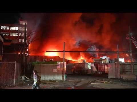 Massive fire tears through three factories in Sunset Park