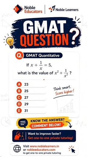 Can you solve this? Online GMAT Tutor ||Online One to One Tutoring for GMAT