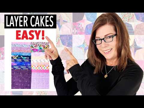 From 10-inch squares ⏰ 4 HOURS | Layer Cake 44 🍰 | 2-cut Fast Easy STASHBUSTER Quilt Tutorial