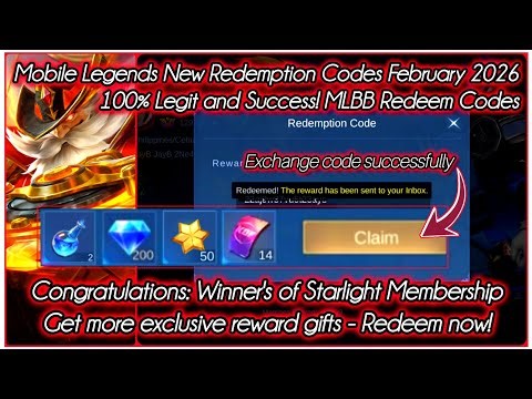 Mobile Legends New Redemption February 28, 2026 MLBB Diamonds Redeem Codes + Free Starlight Card