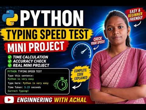 Python Typing Speed Test Project 🚀 | Beginner Python Mini Project | Python Practical 2026