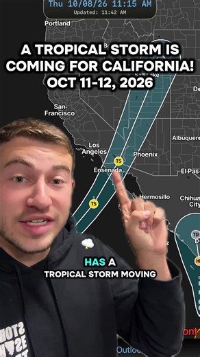 Tropical Storm Rachel Coming to California & Arizona Oct 11-12, 2026?
