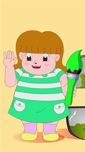 Paint Numbers 1 to 5🎨 | Fun Nursery Rhymes For Kids | Learn Counting #shorts