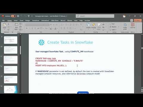 Snowflake Task in Simple Way | Learn SF@Snowflaketutorials #snowflaketraining #snowflaketutorial