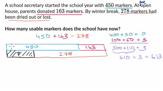 Adding and subtracting 2-step word problems
