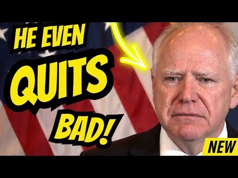 OMG! Tim Walz Even FALLS APART When He QUITS Today!