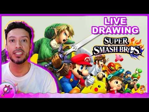 Drawing Super Smash Bros Characters (Chill Art Stream)