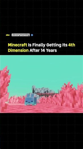 Minecraft Is Finally Getting Its 4th Dimension After 14 Years 🤯 #ai #minecraft #gameplay