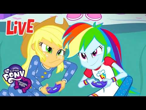 🔴 Cozy Sleepover with Equestria Girls LIVE ❤️🔮 ALL MOVIES MARATHON 🎥 Full Movies Children's Cartoon