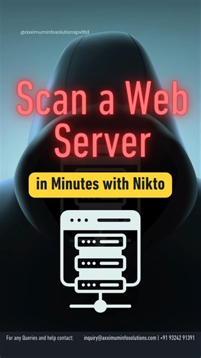 Scan a Web Server in Minutes with Nikto #nikto #ethicalhacking #axximuminfosolutions