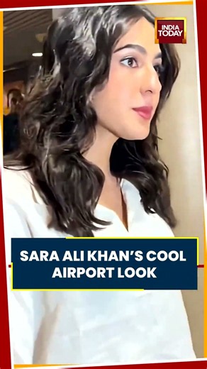 Sara Ali Khan’s Latest Airport Appearance Captured On Camera #viralvideo #saraalikhan