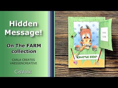 Interactive Farm Card with Hidden Message | Stamping, Die Cutting & Embossing Tutorial