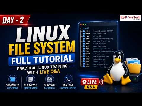 Linux File System Full Tutorial | Practical Linux Training with Live Q&A | Red9SysTech