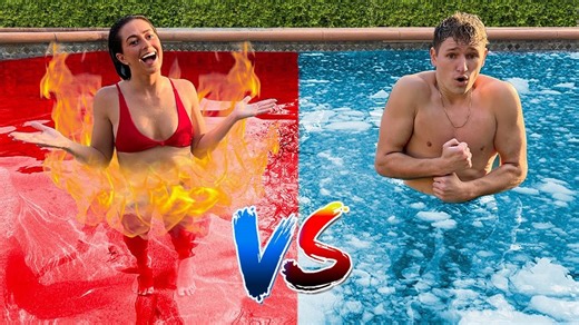 Hot vs cold pool challenge gets intense