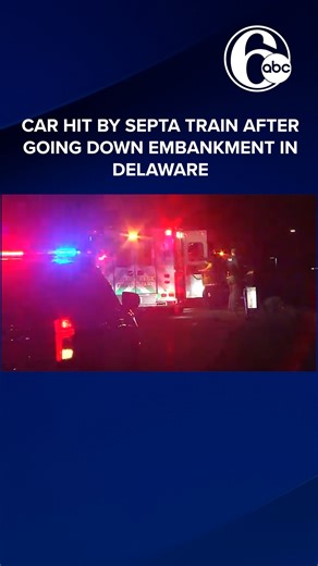 A driver is hospitalized after a bizarre crash with a SEPTA train on Tuesday night in Delaware. | 6abc Action News
