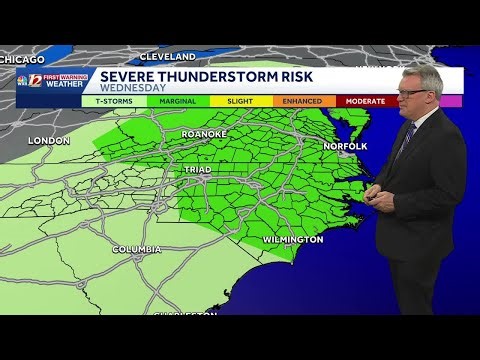 Mild and dry Monday | Rain chance this week includes a strong storm chance