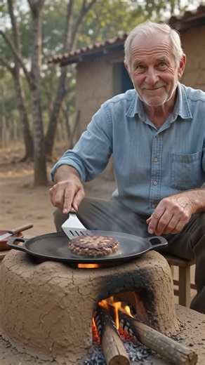 My English Grandpa made Hamburger and Cheeseburger 😅 #shorts #viral