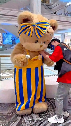 Cute Teddy Mascot Mall Adventure #shorts #viral #cute
