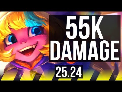 TRISTANA & Yuumi vs YUNARA & Lulu (ADC) | 55K damage | KR Master | 25.24