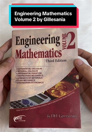 Engineering Mathematics Volume 2 by Gillesania #fyp #enginerdmath #engineering #mathematics #engineeringmathematics