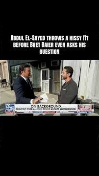 Abdul El-Sayed throws a hissy fit before Bret Baier even asks his question