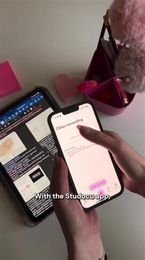 Class recording with the Studocu app