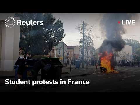 LIVE: French students protest over school funding