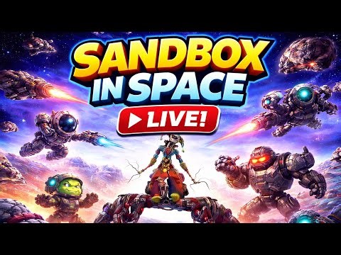 🔥 SANDBOX IN SPACE LIVE 👽 Alien vs Robot WAR!