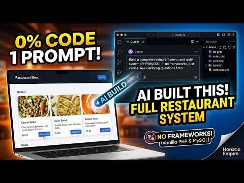 I Built a Full Restaurant Ordering System in Minutes Using AI (PHP + MySQL, No Framework)