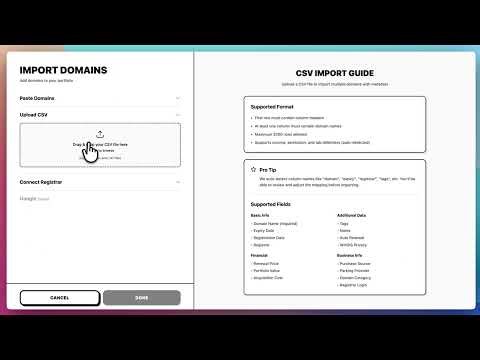 Stop Tracking Domains in Excel! Import CSV to UnifyDom in Seconds
